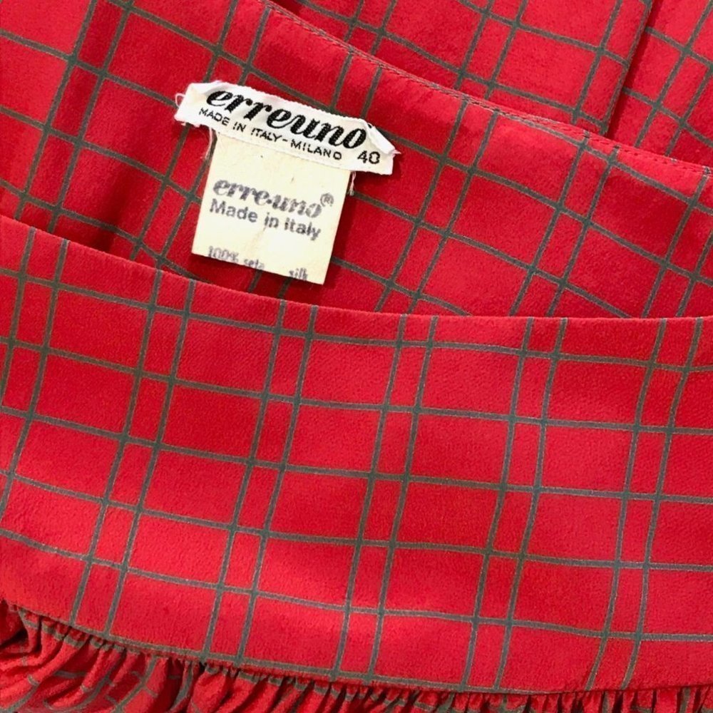 ERREUNO 1990s Italian silk culottes size 8 - Picture 4 of 4